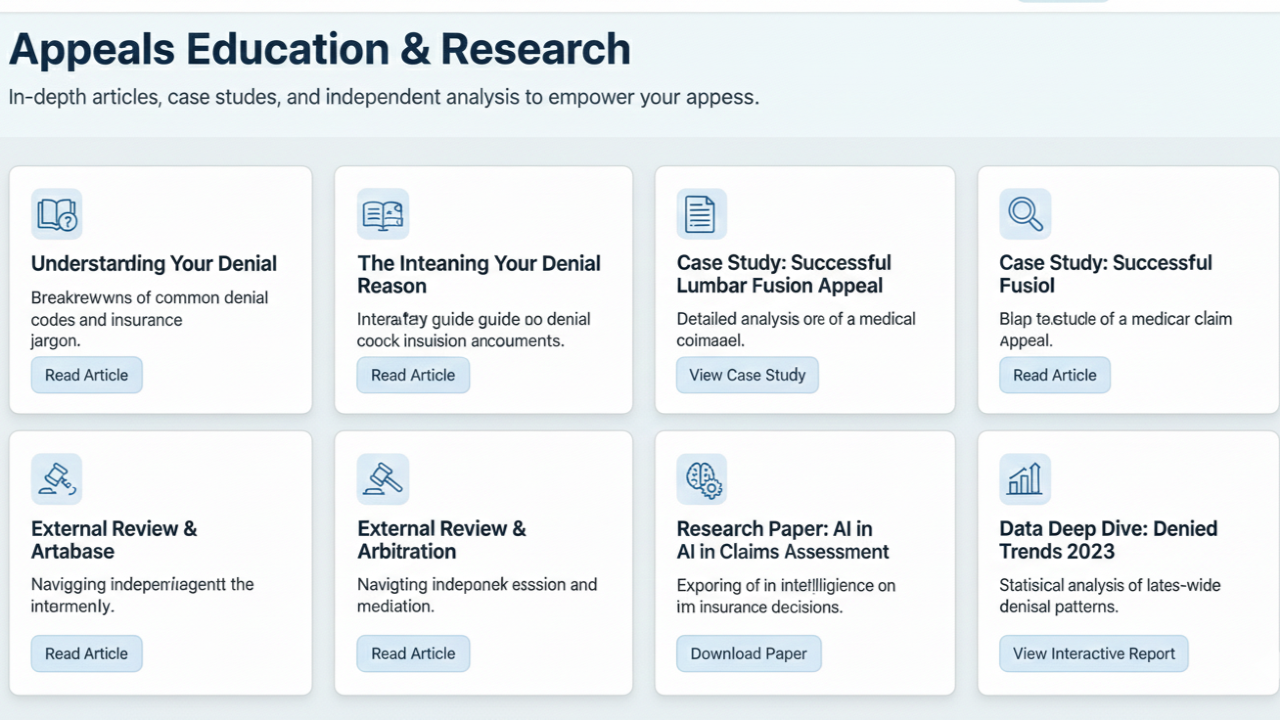 Appeals Education & Research