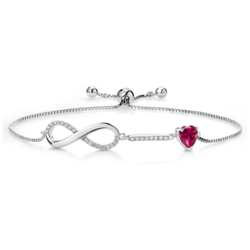 Personalized Heart Infinity Tennis Bracelet