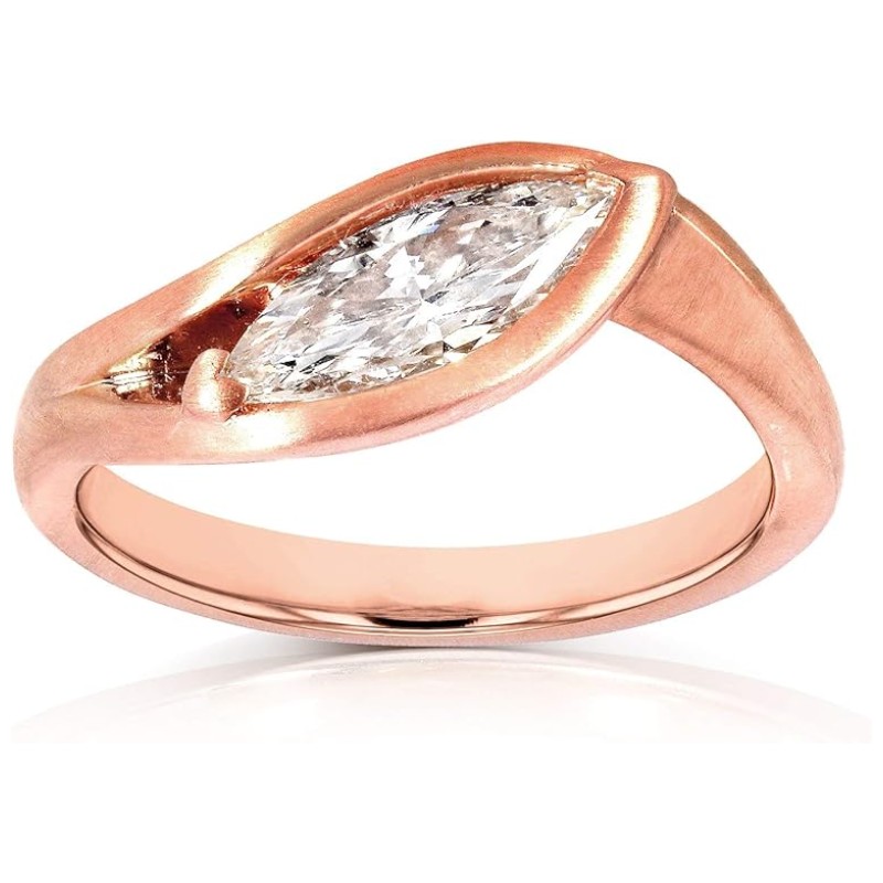 Marquise Cut Diamond Ring 1 Carat Rose Gold