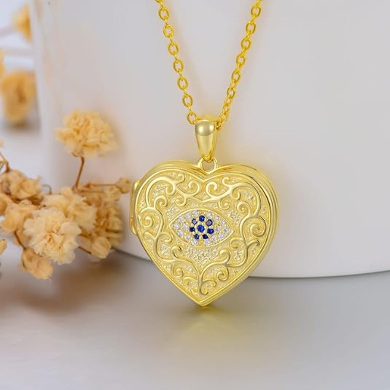 Personalized Heart Locket Necklace for Women