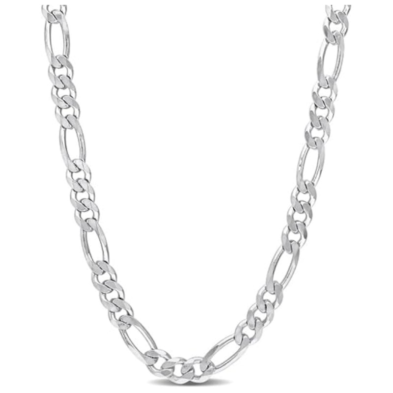 Abbie+Cleo Sterling Silver Figaro Chain Necklace