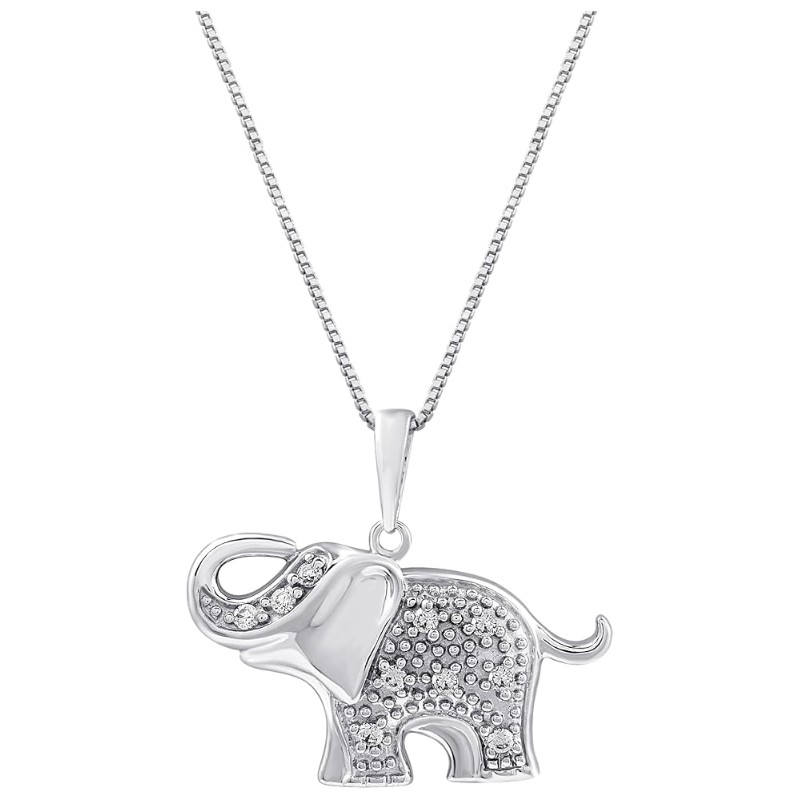 GILDED Silver Diamond Animal Pendant Necklace