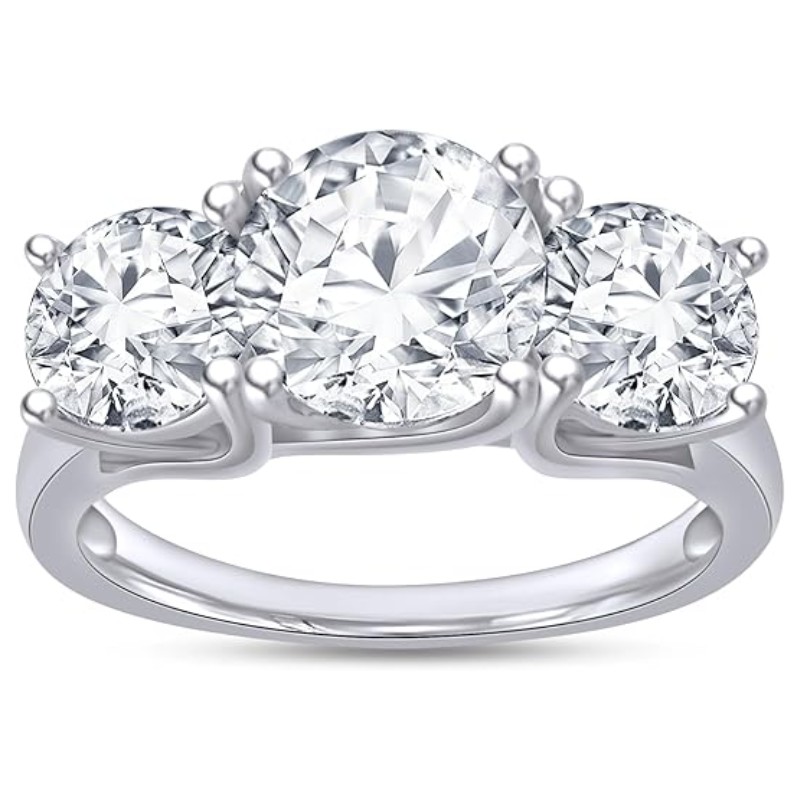 3 Carat Lab Created Moissanite Engagement Ring