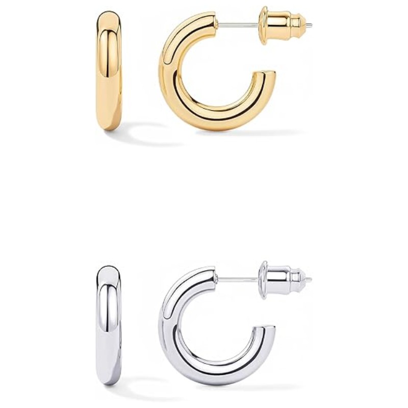 Claro Clivo 14K Gold-Plated Hoop Earrings