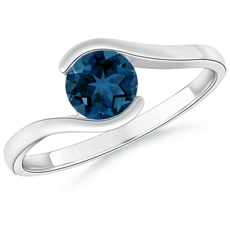 London Blue Topaz Solitaire Ring
