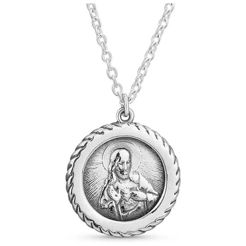 Personalized Religious Medal Pendant Necklace