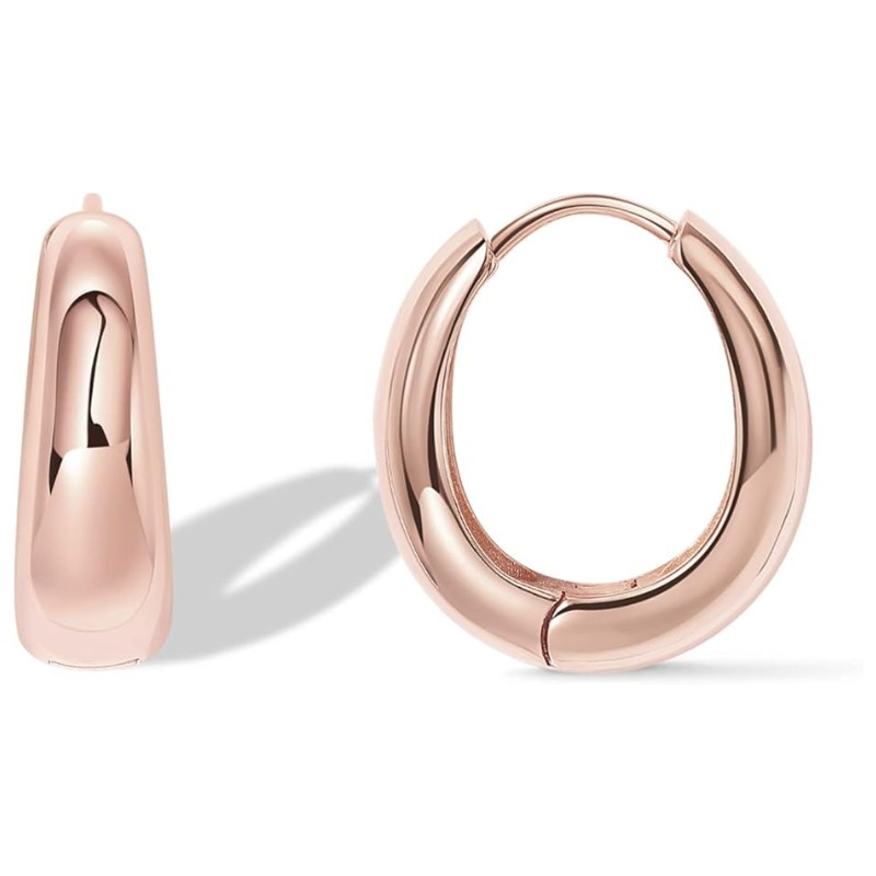 PAVOI 14K Gold Plated Small Chunky Hoop Earrings