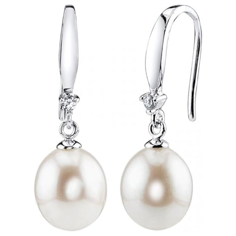 Real Pearl Dangle Earrings for Women