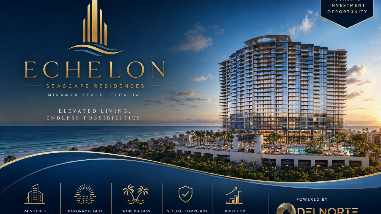 Echelon | 100 Seascape Drive, Miramar Beach FL | Luxury Resort Condo | $96M Reg D 506(c)