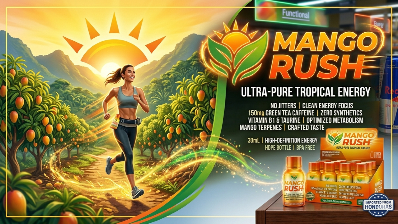 MangoRush | Natural Mango Energy Shot | Series A $9M | US & Latin America