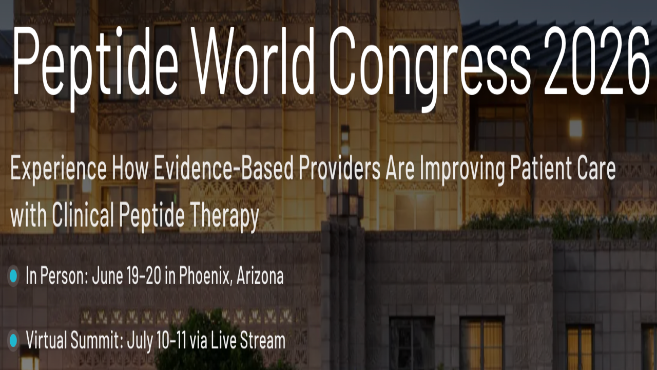 Peptide World Congress 2026 | Jun 19-20, 2026 - Phoenix, AZ/Virtual