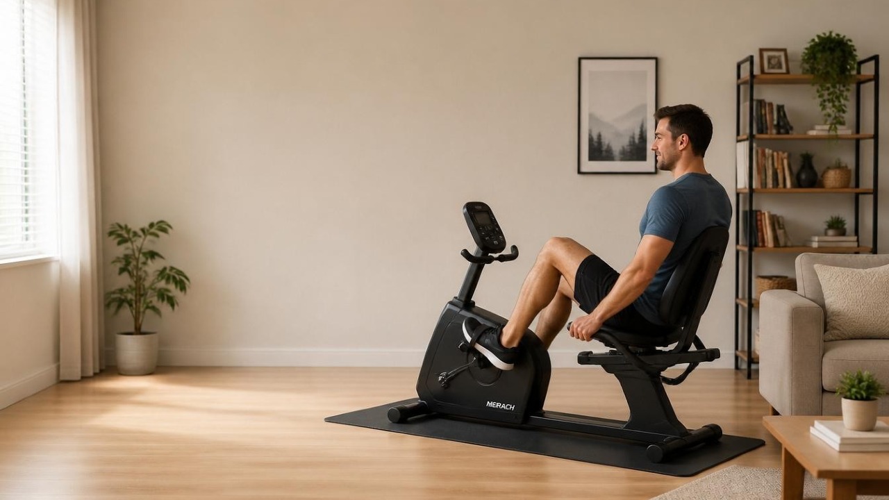 Merach S08 Recumbent Exercise Bike – Quiet Seated Cardio for Small Homes | QuietFit Lab