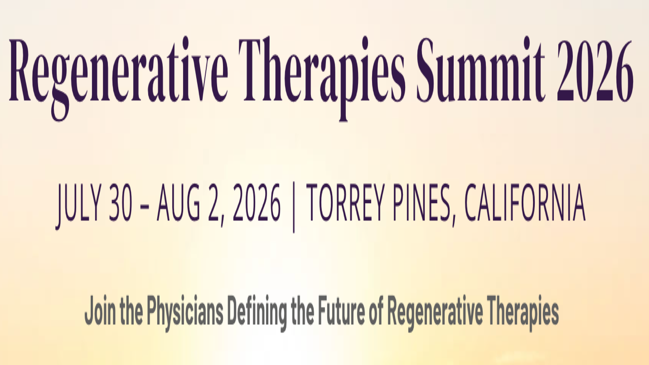 Regenerative Therapies Summit | Jul 30 - Aug 2, 2026 - La Jolla, CA