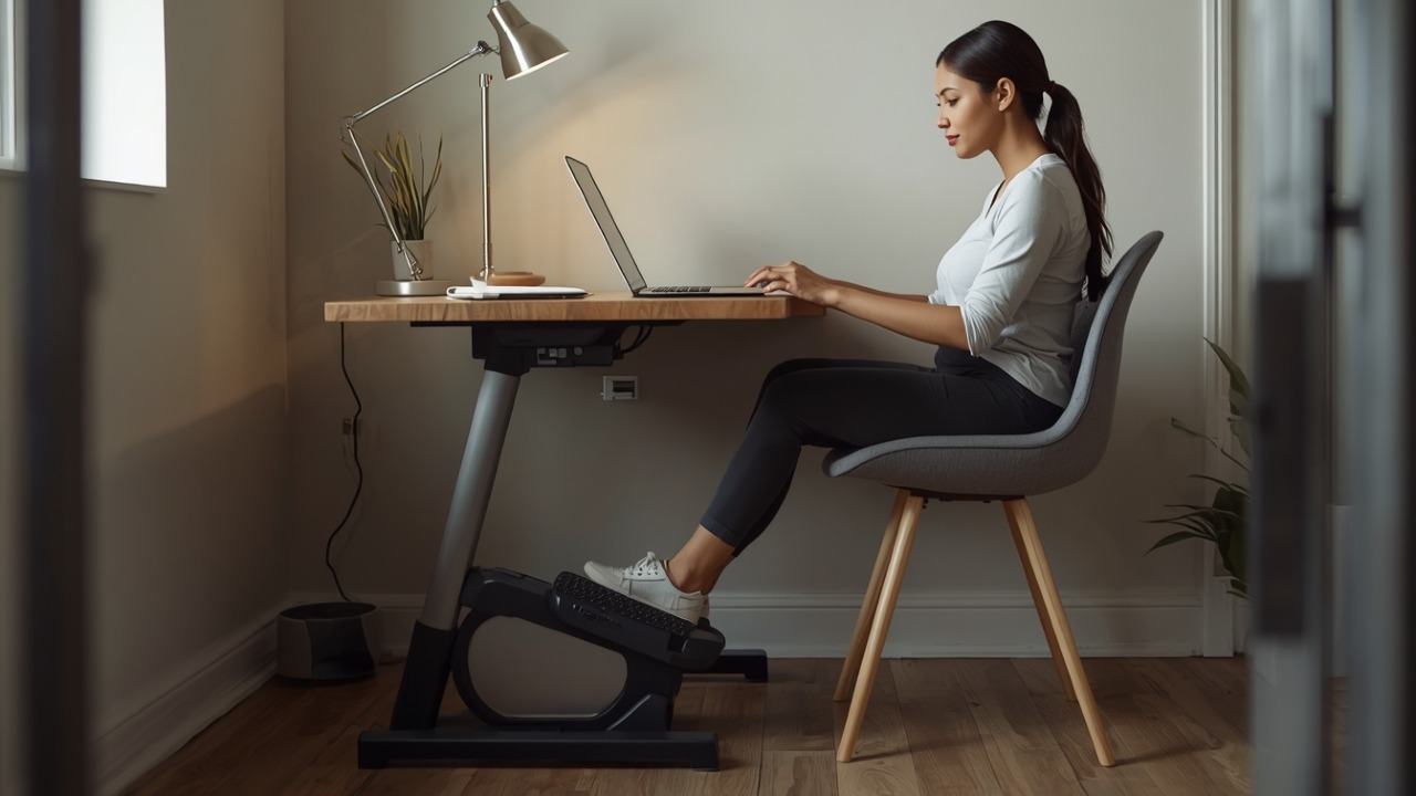 LifePro FlexStride Plus Under‑Desk Elliptical – Quiet Seated Cardio for Small Spaces 