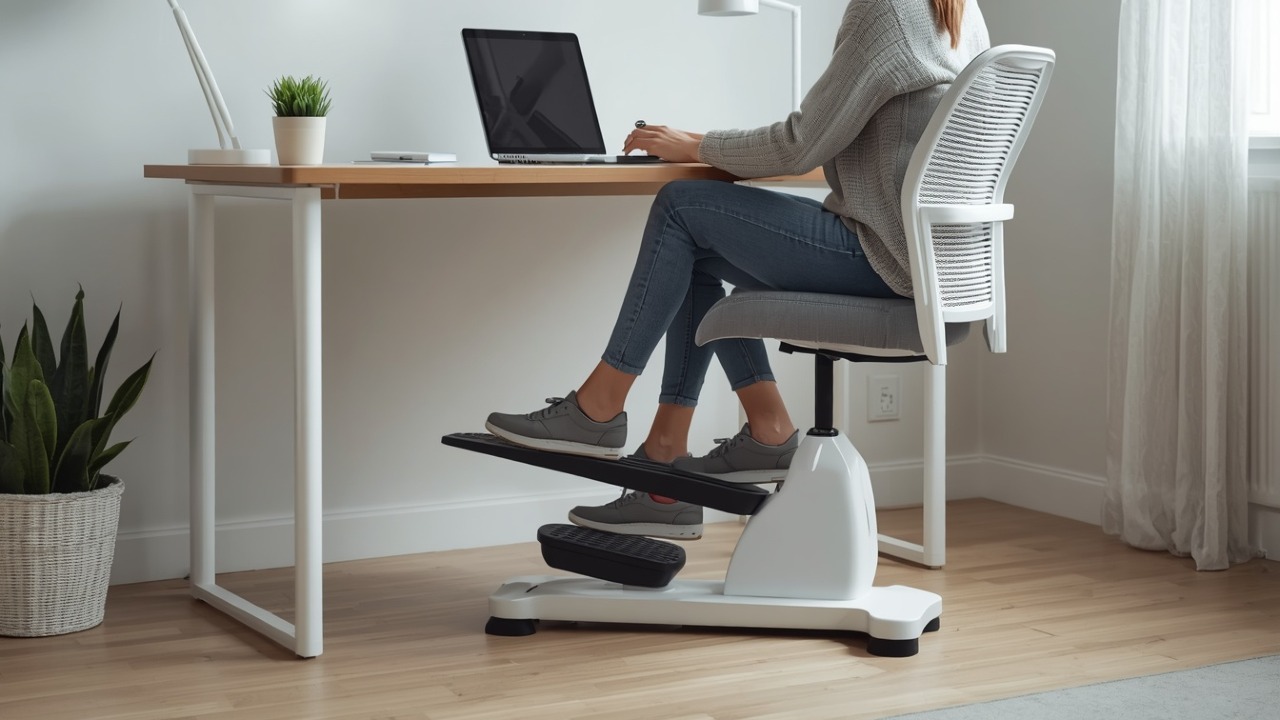 Sunny Health & Fitness Magnetic Under Desk Elliptical Machine