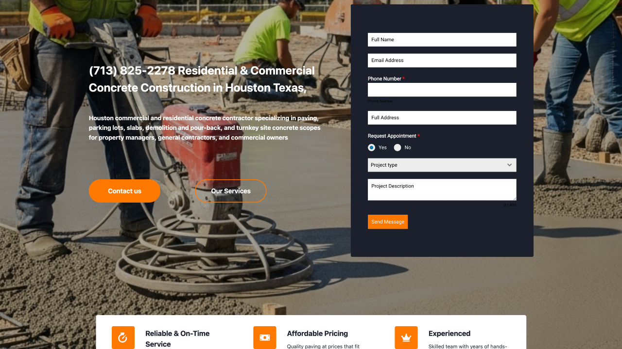 1st Concrete Contractor professional concrete services