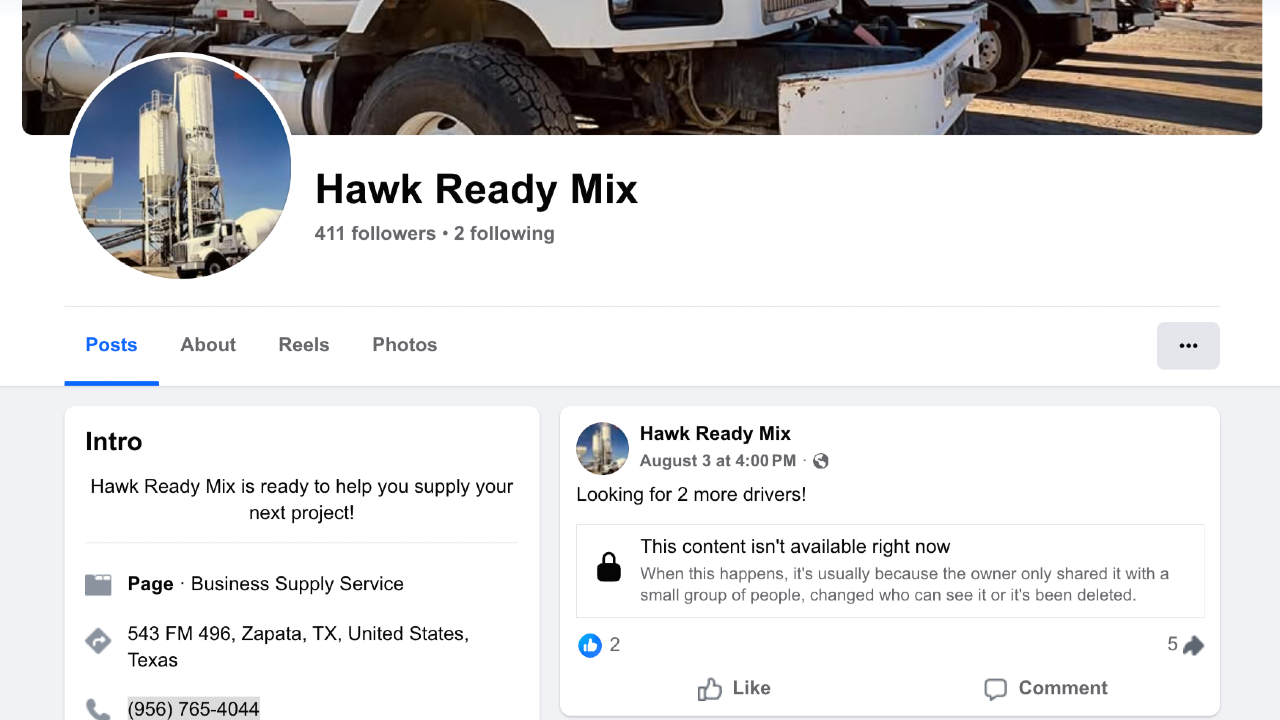 Hawk Ready Mix
