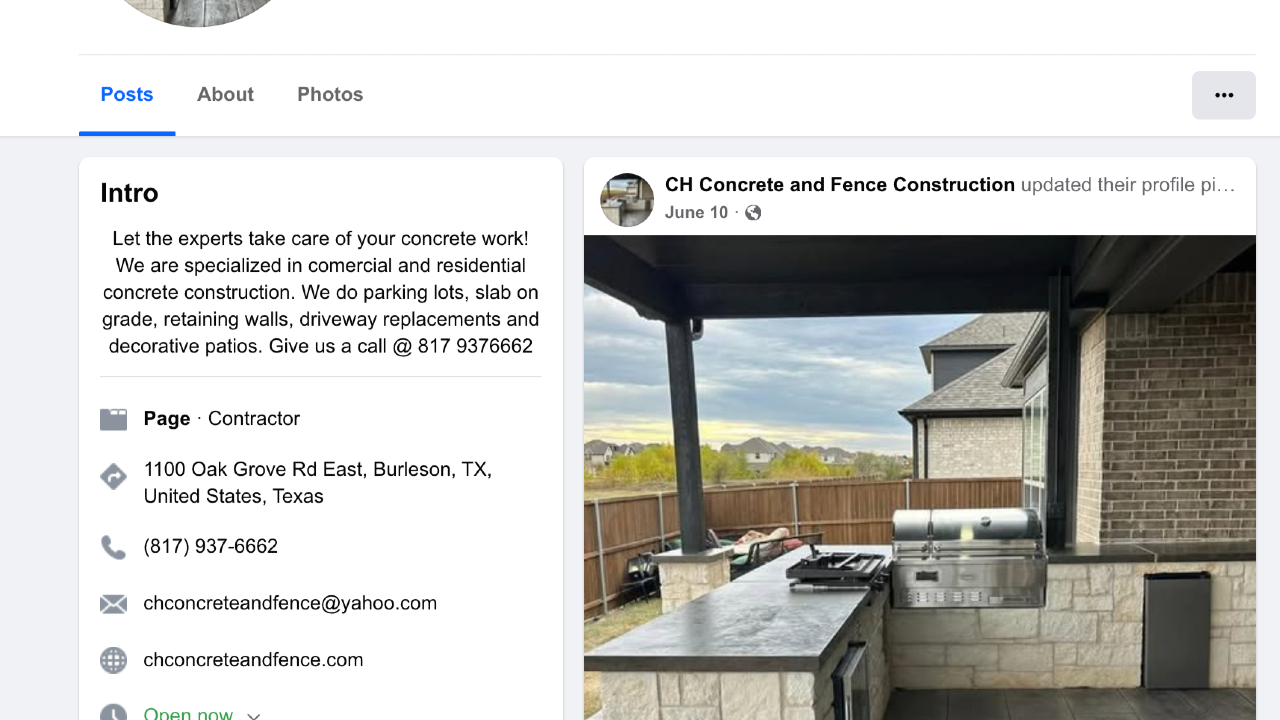 C H Concrete & Fence