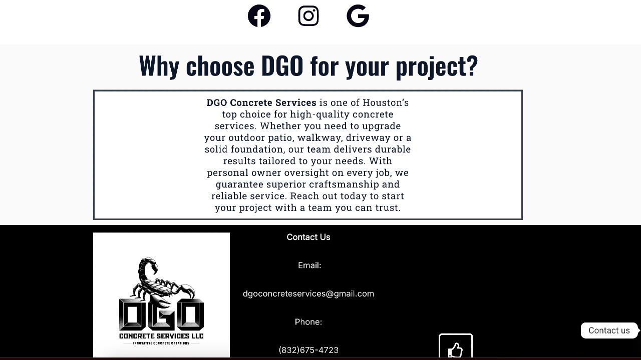Dgo Concrete Services professional concrete services