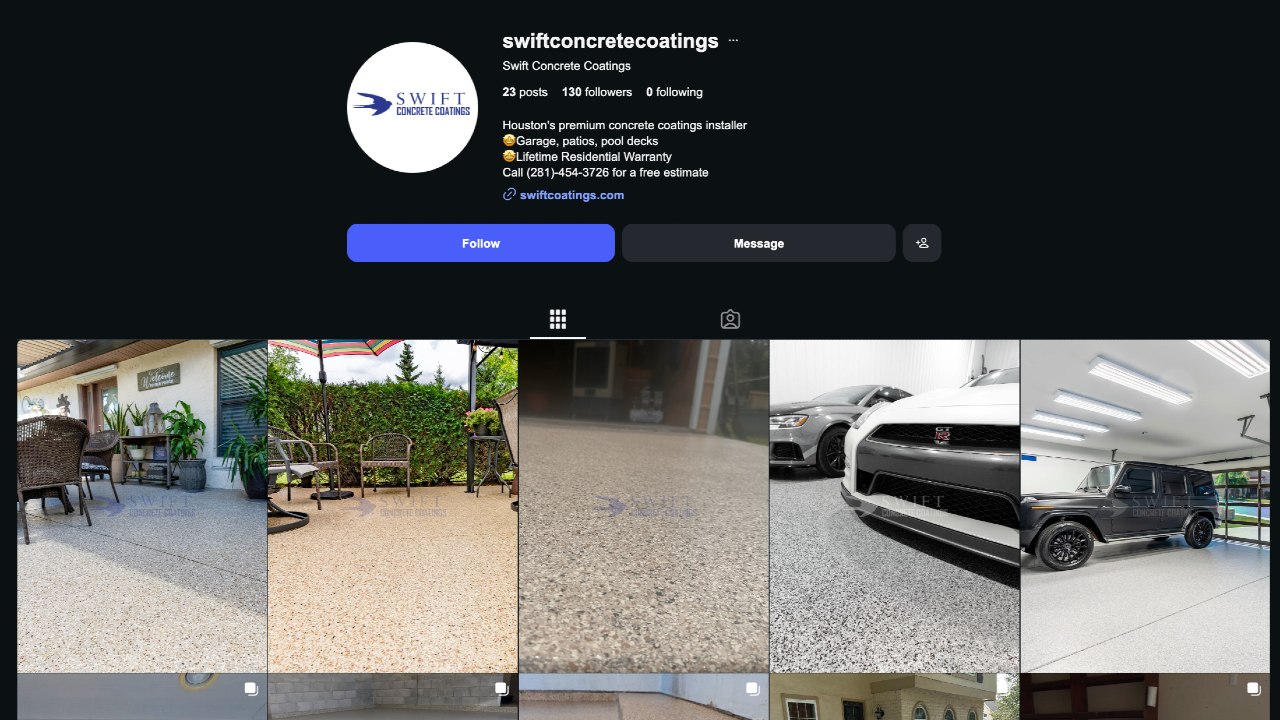 Swift Concrete Coatings (Houston Area) professional concrete services
