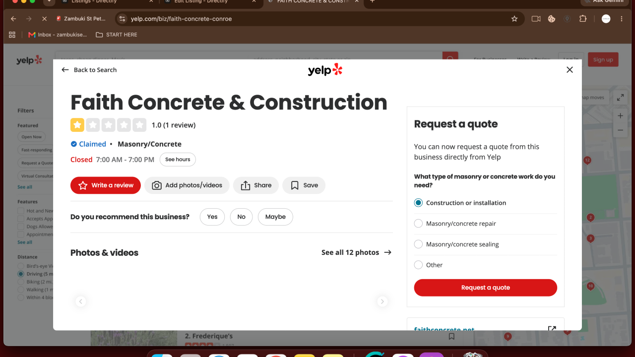 Faith Concrete & Construction professional concrete services