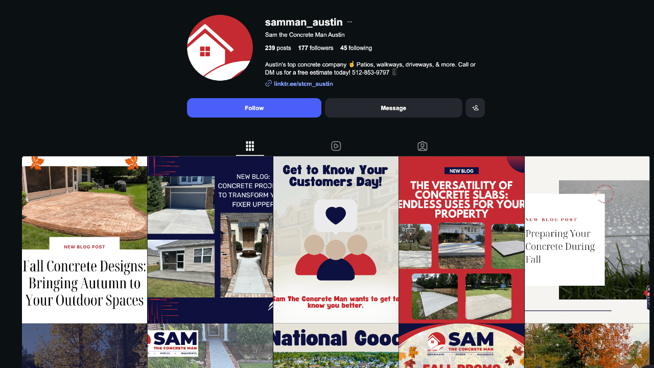 Sam The Concrete Man Austin professional concrete services