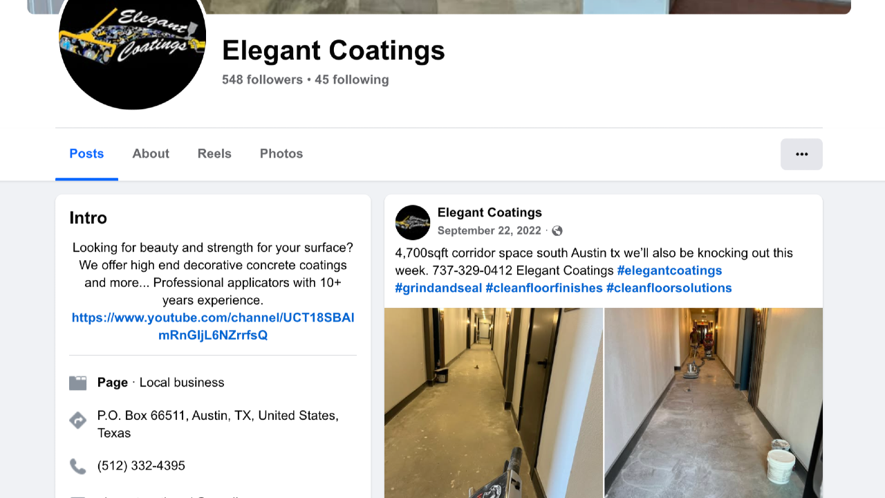 Elegant Coatings professional concrete services