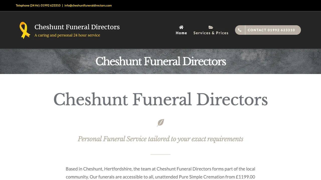 Albert English Funeral Directors, Harlow
