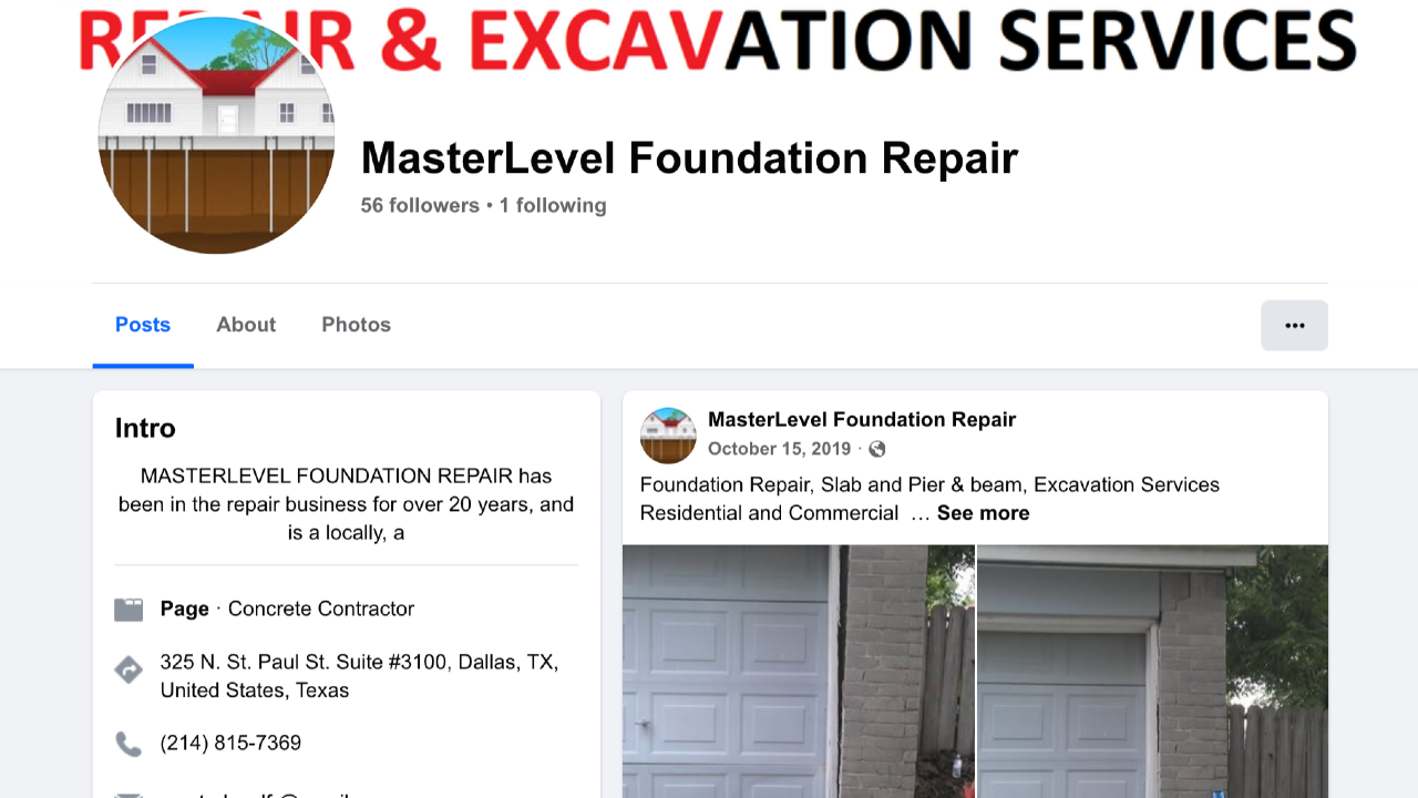 Masterlevel Foundation Repair & Excavation Services