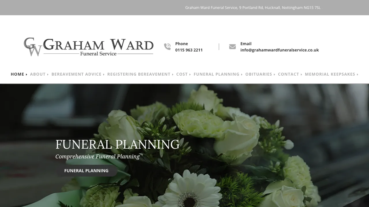 Graham Ward Funeral Service, Hucknall