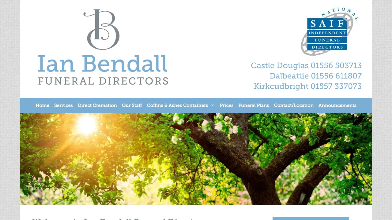 Ian Bendall Funeral Directors, Dalbeattie