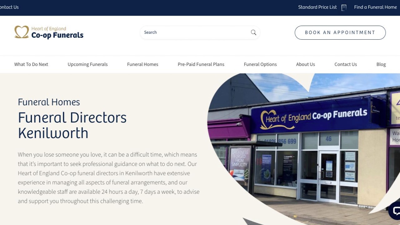 Heart of England Co-op Funerals, Kenilworth
