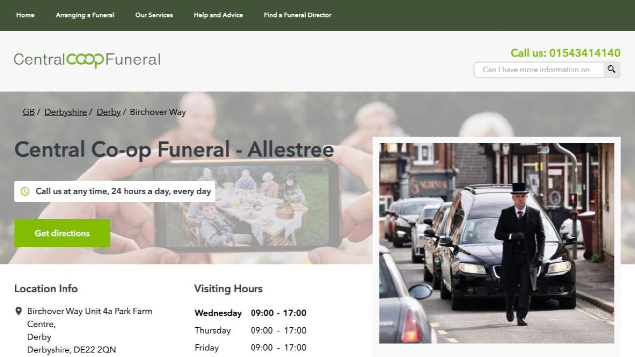 The Co-operative Funeralcare - Allestree (inc Derby and District Funeral Service)
