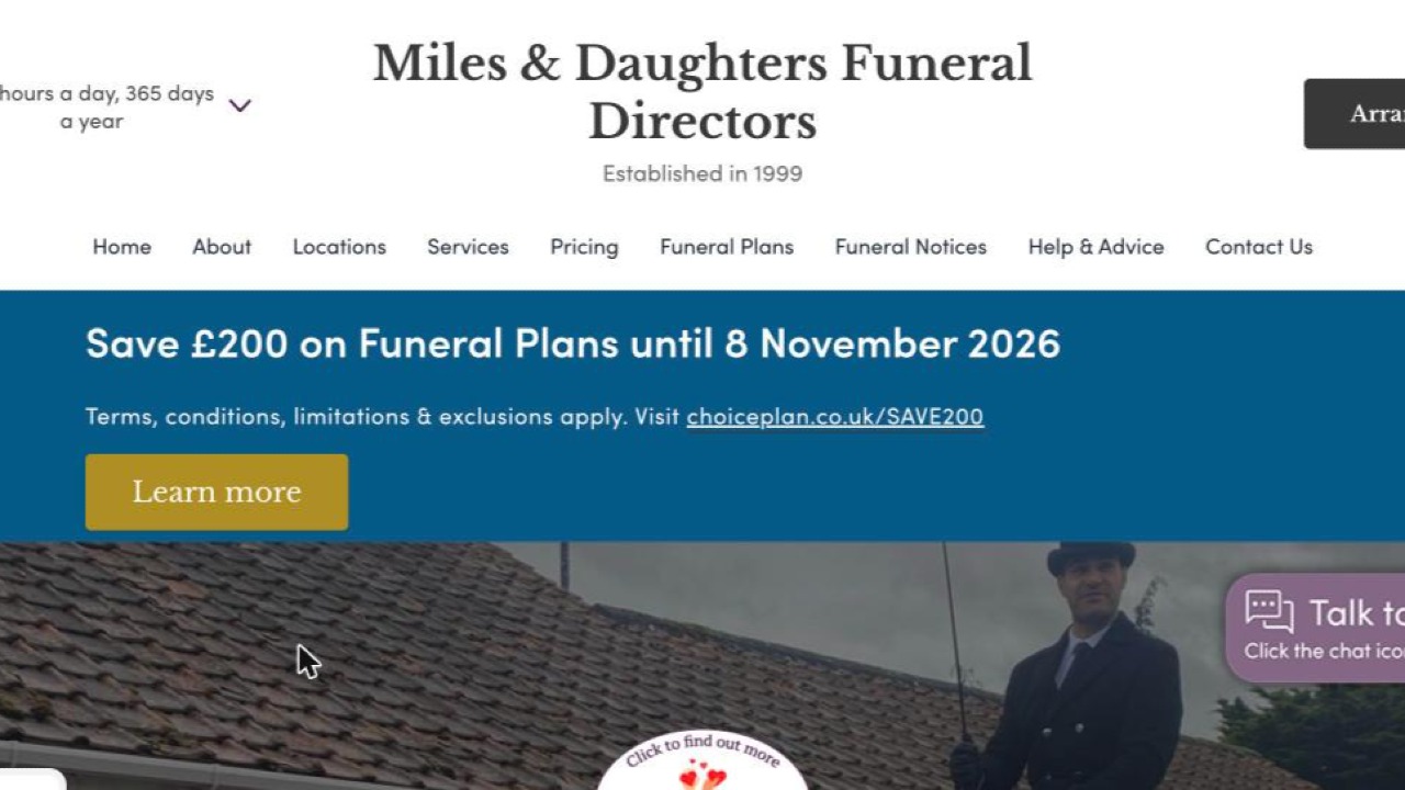 Miles and Daughters Funeral Directors, Reading