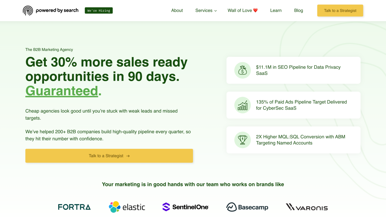 Powered by Search homepage