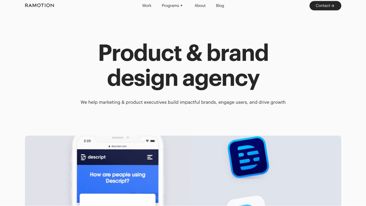 Ramotion homepage