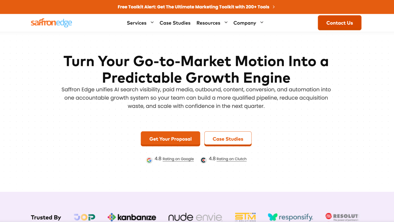 Saffron Edge homepage