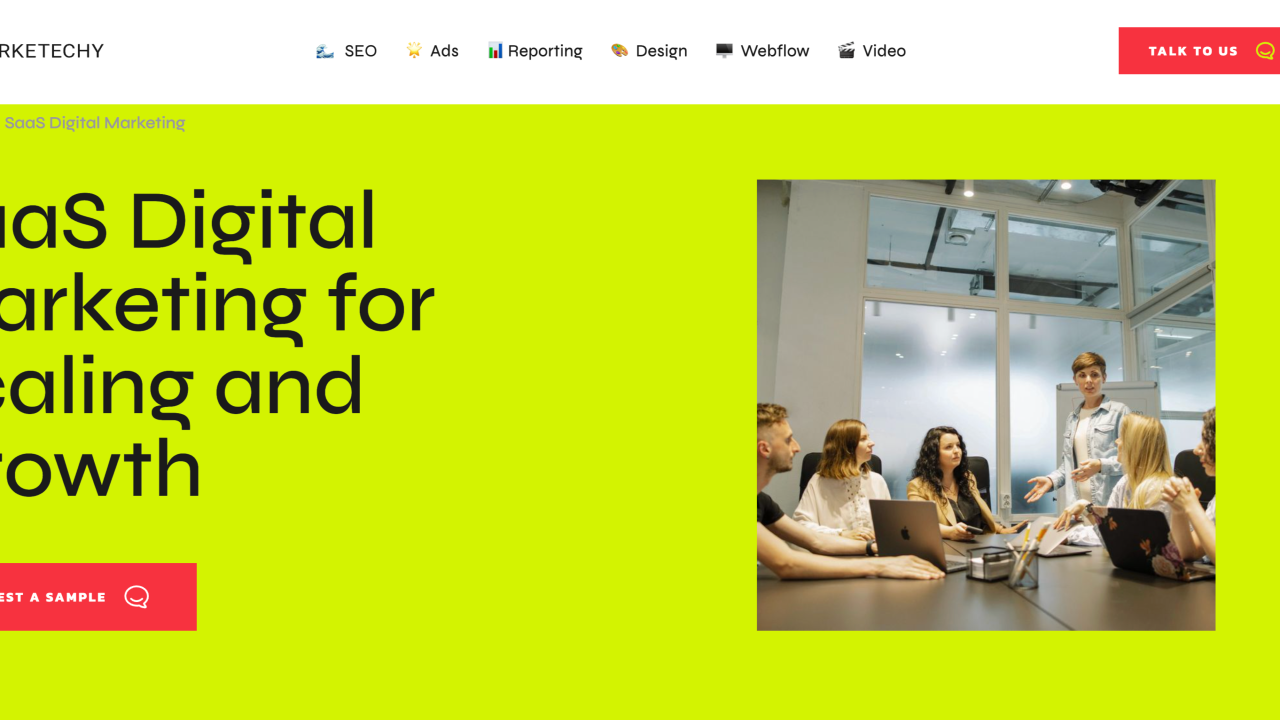 Marketechy homepage
