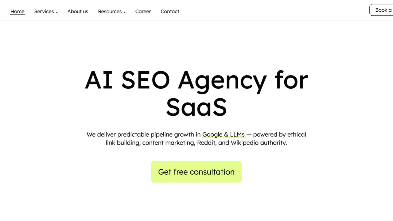 Ethical SEO homepage