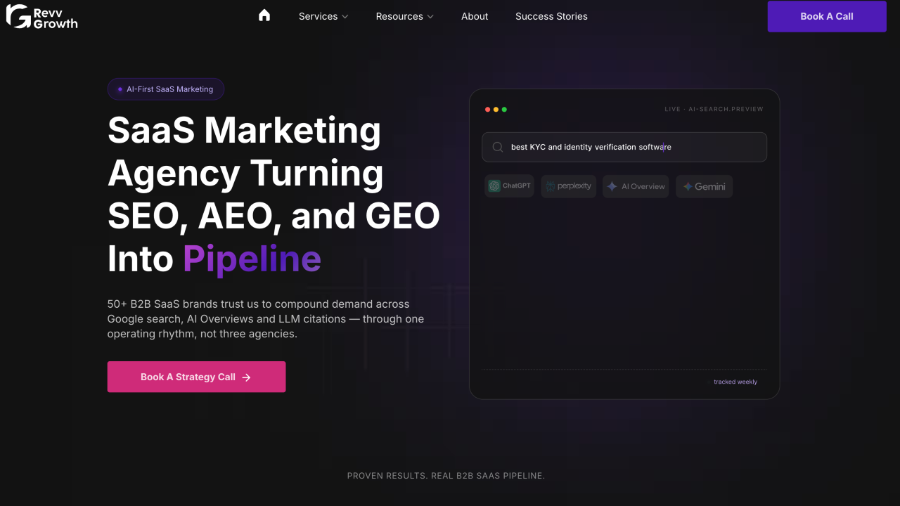 Revv Growth homepage
