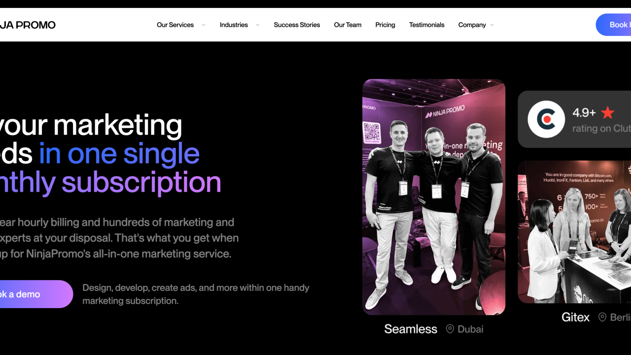 NinjaPromo homepage