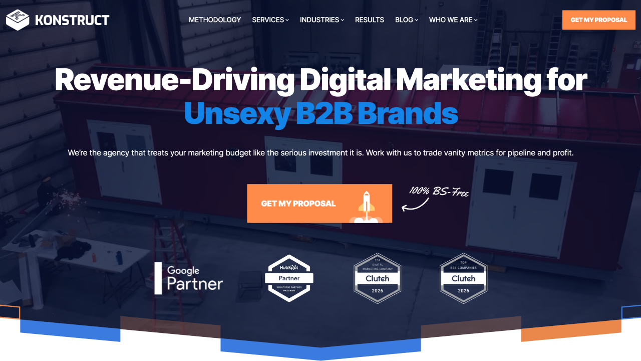 Konstruct Digital homepage