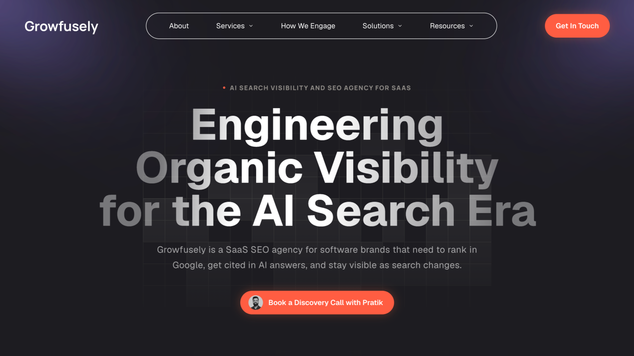Growfusely homepage