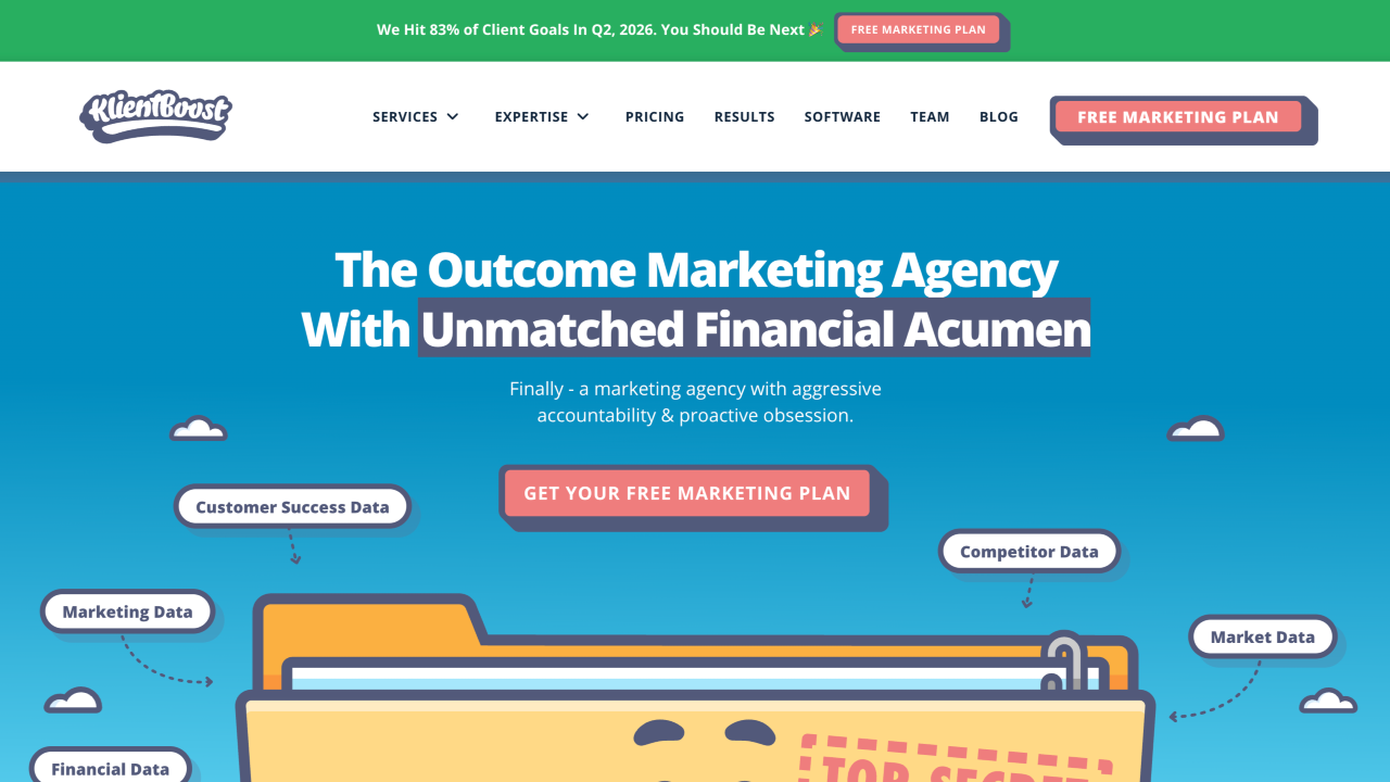 KlientBoost website screenshot