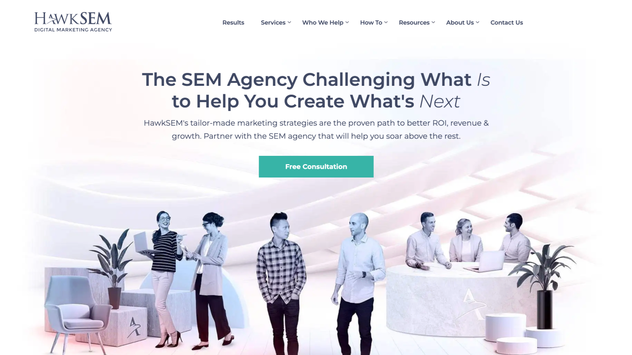 HawkSEM website screenshot