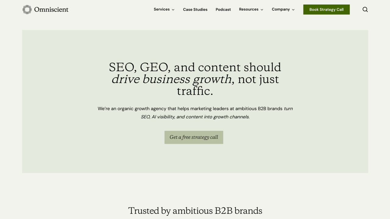 Omniscient Digital website screenshot
