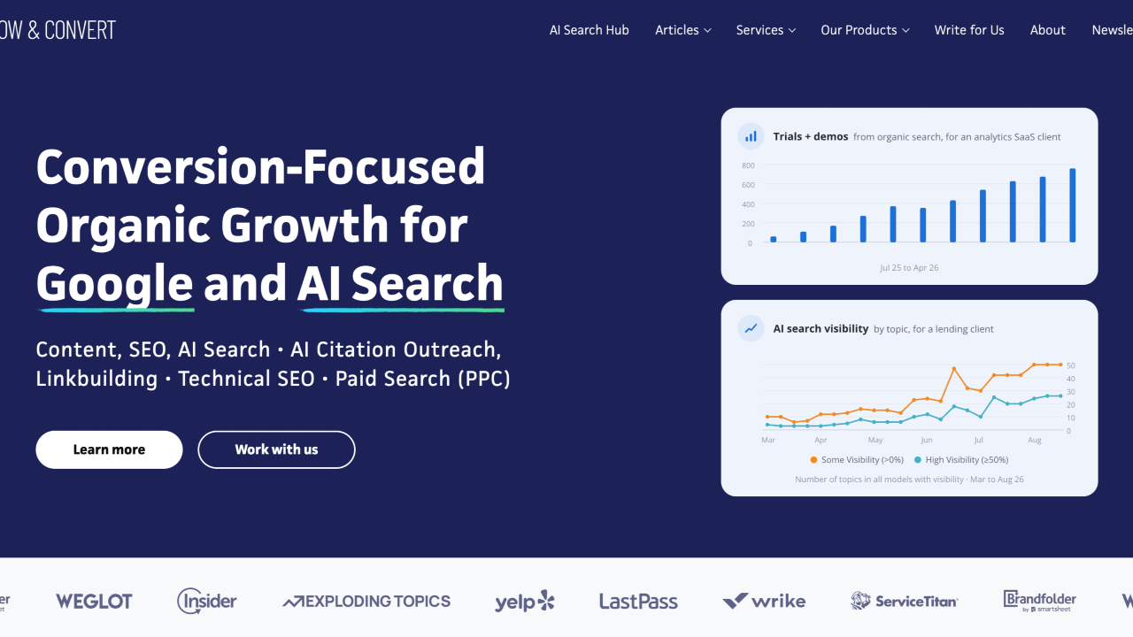 Grow & Convert website screenshot