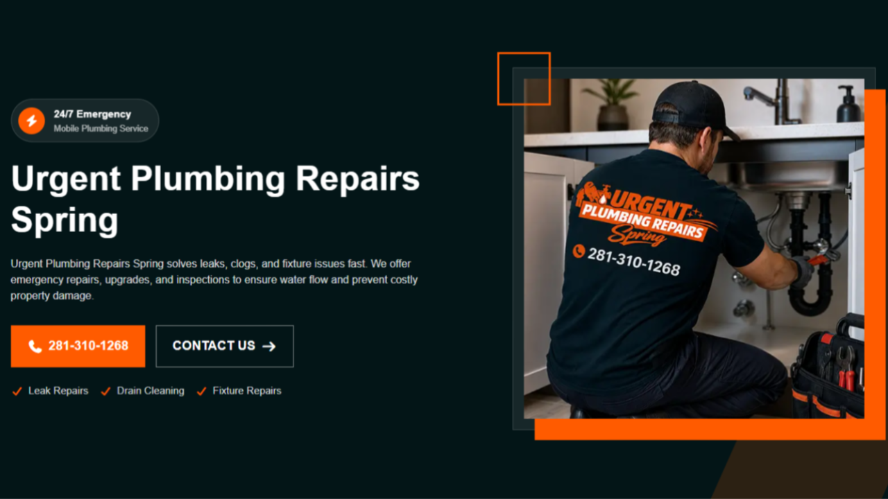 Urgent Plumbing Repairs Spring