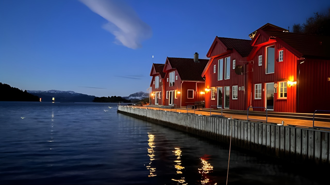 Furrehytter auf den Sjernarøyene