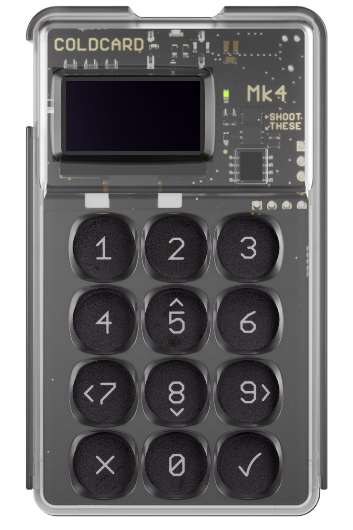 COLDCARD Mk4 Bitcoin hardware signing device